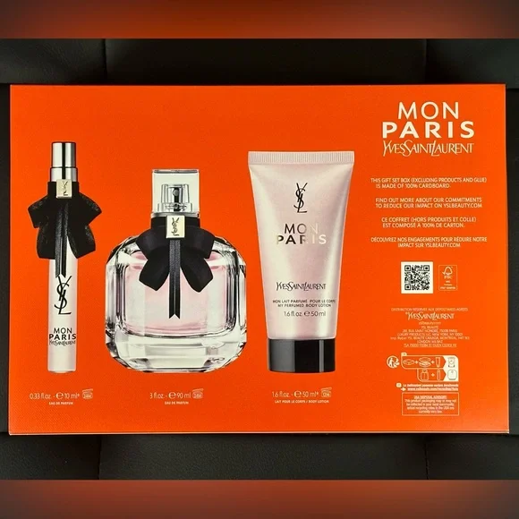 YVES SAINT LAURENT MON PARIS 3PC SET (BRAND NEW IN BOX, NEVER USED)